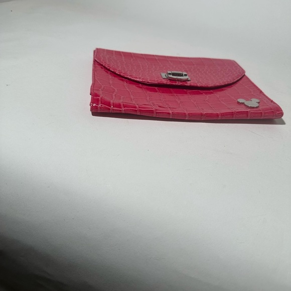 Red Crocodile Embossed Wallet with Mickey Mouse Detail - Picture 2 of 7
